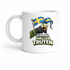 Mugg En Svensk Håller Truten