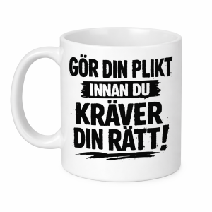 Mugg gör din plikt vit