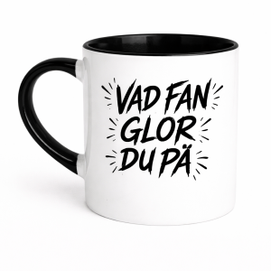 Mugg vad fan glor du på svart öra