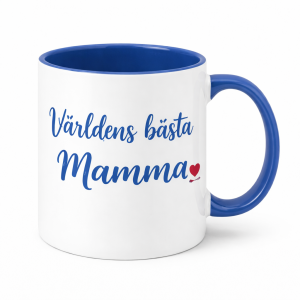 Mugg Världens bästa Mamma Vit och Blå