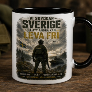Mugg Leva fri svart