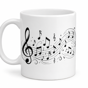Mugg Musik toner SV vit -2
