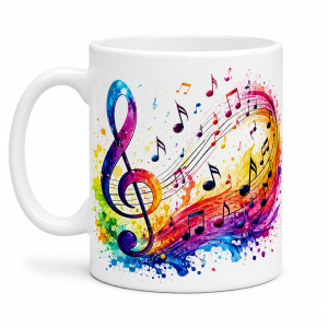 Mugg Musik toner vit -1