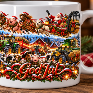 Mugg Jul Farm vit