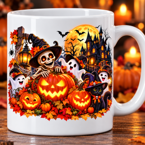 Mugg Halloween vit1