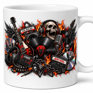 Mugg Metal vit -1